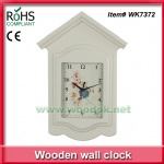 New design painting house shape wood wall clock decor clock