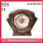 Vintage table clock shell shape art clock silent alarm clock
