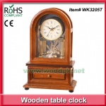 Pendulum desk clock wood quartz clock with cabinet home decor clock