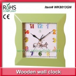 12 Symbolic animals wall clock colorful wooden clock square clock