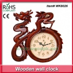 Chinese antique woodenl clock dragon wall clock high class home clock special clock