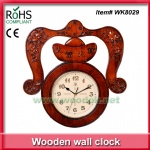 Wooden art craft quartz wall clock luxury decoration clock