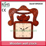 Antique wall clock mahogany wooden art clock with lucky home decoration