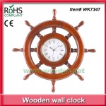 Ship rubber shape wall clock wooden quartz clock modern design home clock decor