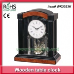 Wooden alarm clock with chime business gift china clock to exported hot item
