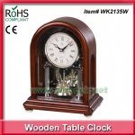 High class quartz clock wooden table cock art clock for sale