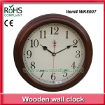 Smart big clock round wooden quartz wall clock simple design