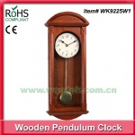 Really wood antique pendulum clock quartz wall watch with chime roma dial for home decor